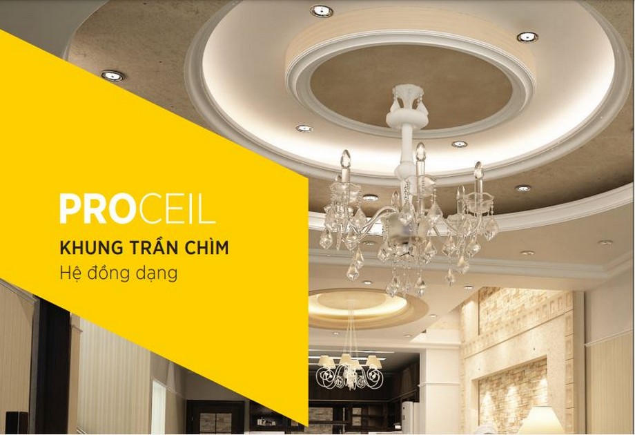 Khung xương trần chìm USG Boral ProCeil Khung xương trần chìm USG Boral ProCeil